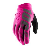 100% Brisker Women's Cold Weather Glove Neon Pink / Black