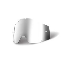 100% Accuri / Racecraft / Strata Anti-Fog Replacement Lens - Silver Mirror