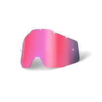 100% Accuri / Racecraft / Strata Anti-Fog Replacement Lens - Pink Mirror / Smoke