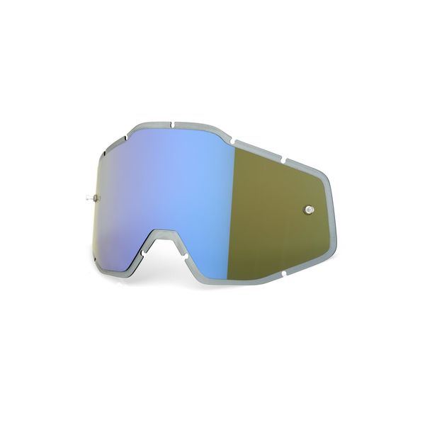 100% Accuri / Racecraft / Strata Anti-Fog Injected Replacement Lens Blue Mirror click to zoom image