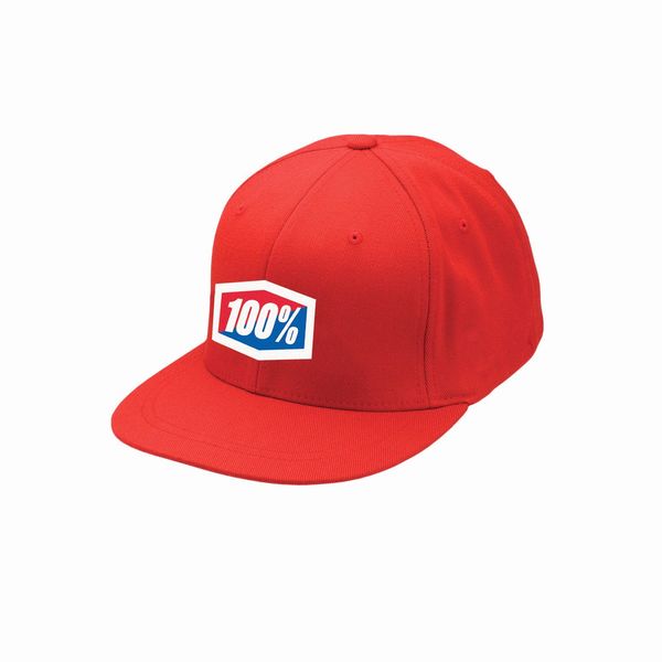 100% J-FIT Flexfit Hat Red click to zoom image
