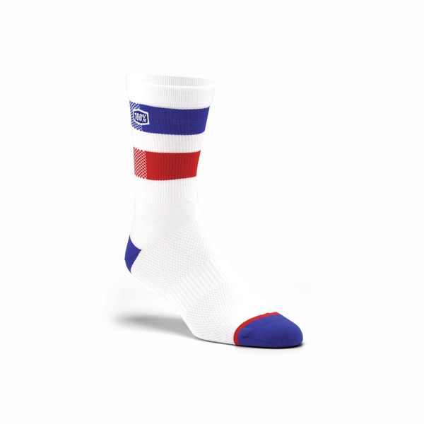100% FLOW Performance Socks White L / XL click to zoom image
