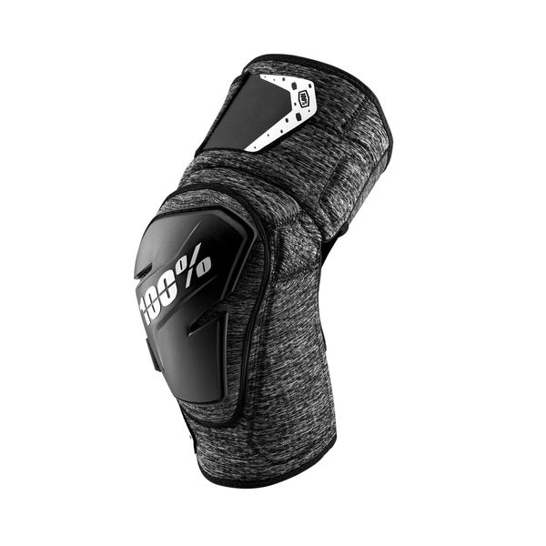 100% Fortis Knee Guard Grey Heather / Black click to zoom image