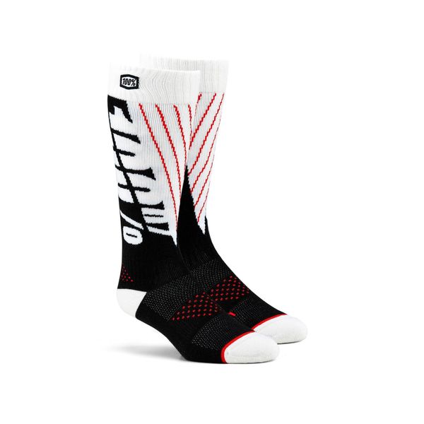 100% TORQUE Comfort Moto Socks Black / White click to zoom image