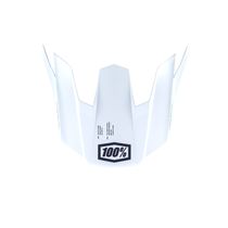 100% Trajecta Helmet Replacement Visor White / Navy