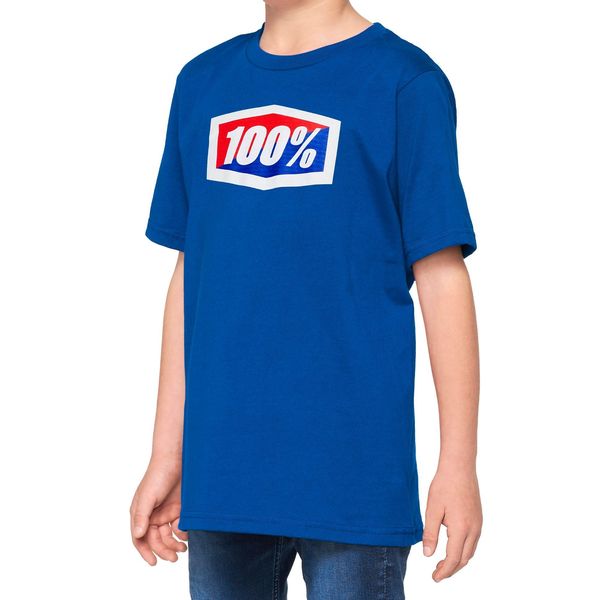100% Official Youth T-Shirt Blue click to zoom image