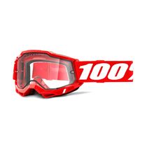 100% Accuri 2 Enduro MTB Goggle Red / Clear Lens