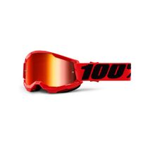 100% Strata 2 Youth Goggle Red / Red Mirror Lens