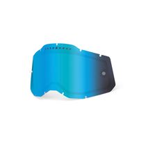 100% Racecraft / Accuri / Strata 2 Dual Pane Vented Replacement Lens - Blue Mirr