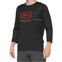 100% Airmatic ¾ Sleeve Jersey Black / Red
