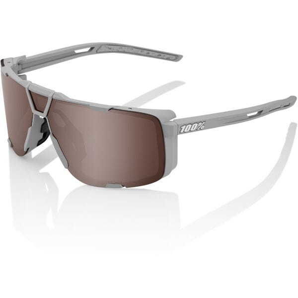 100% Glasses Eastcraft - Soft Tact Cool Grey - HiPER Crimson Silver Mirror Lens click to zoom image
