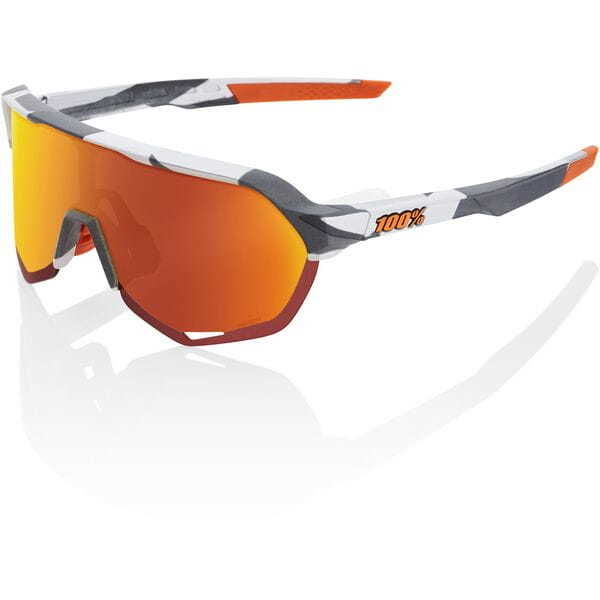 100% Glasses S2 - Soft Tact GREY CAMO - HiPER Red Multilayer Mirror Lens click to zoom image