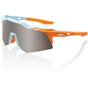 100% Glasses Speedcraft XS - Soft Tact Two Tone - HiPER Silver Mirror Lens 