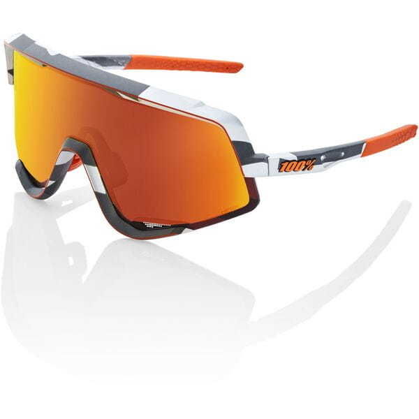 100% Glasses Glendale - Soft Tact Grey Camo - HiPER Red Multilayer Lens click to zoom image