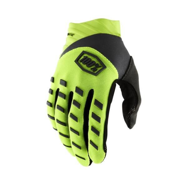 100% Airmatic Gloves Fluo Yellow / Black click to zoom image