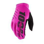 100% Brisker Women's Cold Weather Glove Neon Pink / Black 