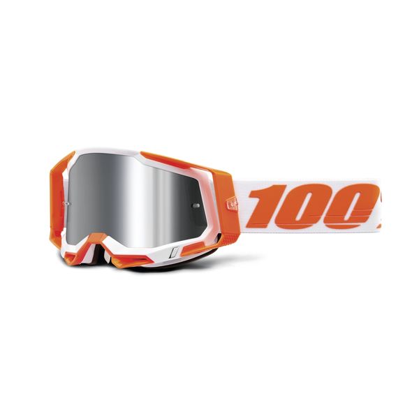 100% Racecraft 2 Goggle Orange / Mirror Silver Flash Lens click to zoom image