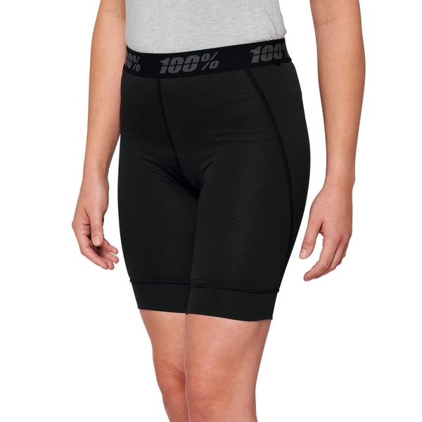 100% Ridecamp Women's Shorts with Liner Black click to zoom image