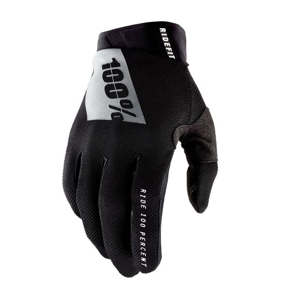 100% Ridefit Gloves Black click to zoom image