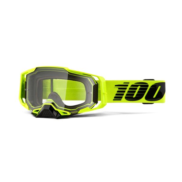 100% Armega Goggles Nuclear Citrus / Clear Lens click to zoom image