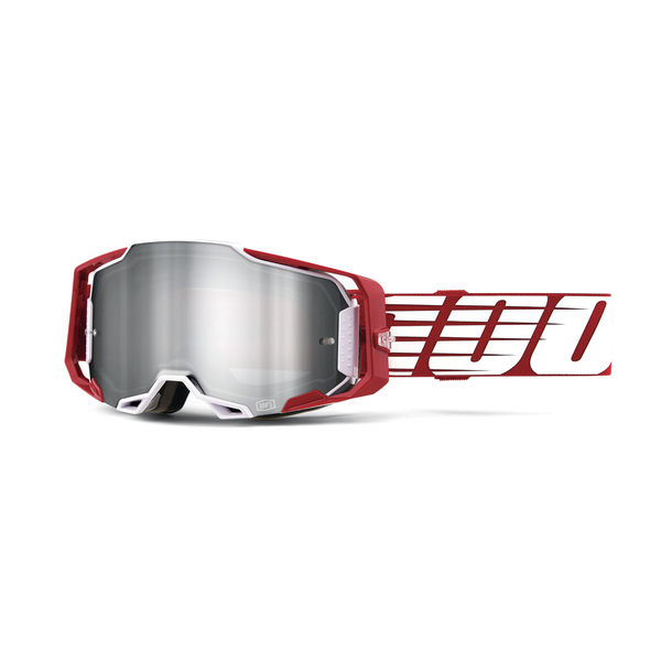 100% Armega Goggles Deep Red / Flash Silver Lens click to zoom image