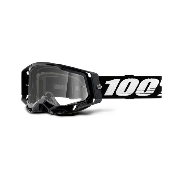100% Racecraft 2 Goggle Black / Clear Lens click to zoom image