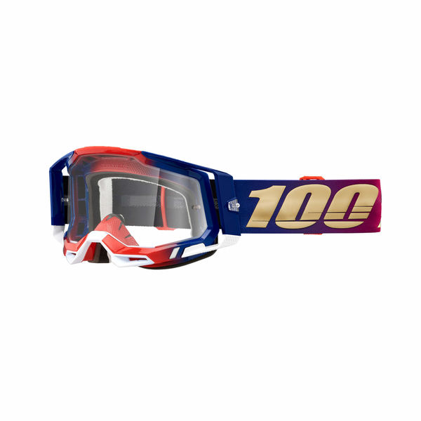 100% Racecraft 2 United/ Clear Lens Goggles click to zoom image