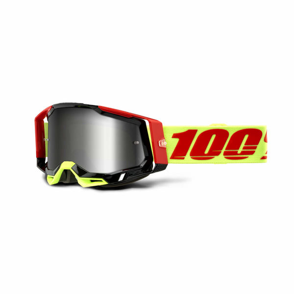 100% Racecraft 2 Goggle Wiz / Flash Silver Lens click to zoom image