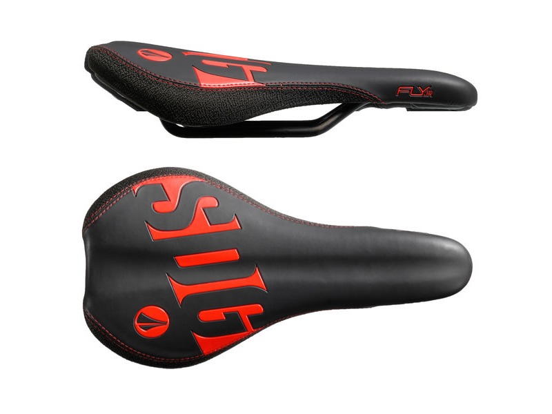 SDG Fly Junior Steel Rail Saddle Black/Red click to zoom image