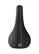 SDG Bel Air 3.0 Lux-Alloy Rail Saddle Black Microfibre Top / Green Base click to zoom image