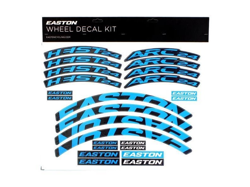 Easton Arc/Heist Wheel Decal Kit Cyan click to zoom image
