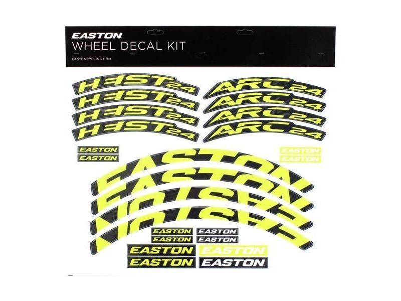Easton Arc/Heist Wheel Decal Kit Yellow click to zoom image