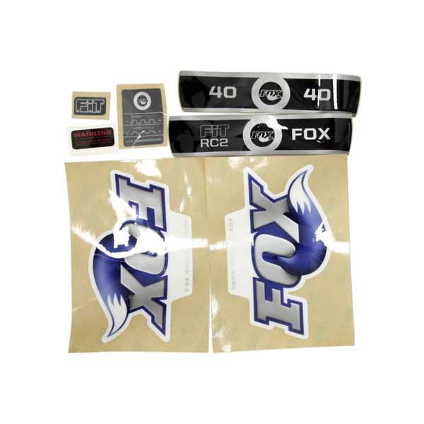 Fox Fork 40 RC2 FIT Decal Kit Blue / White 2010 click to zoom image