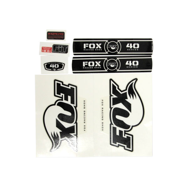 Fox Fork 40 RC2 FIT B/W OE Decal Kit Black 2011 click to zoom image