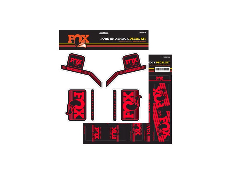 Fox Fork and Shock Decal Kit: AM Heritage Red 2016 click to zoom image