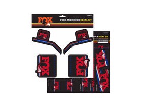 Fox Fork and Shock Decal Kit: AM Heritage Red / White / Blue 2016