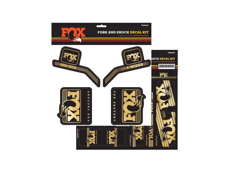 Fox Fork and Shock Decal Kit: AM Heritage Gold 2016 click to zoom image
