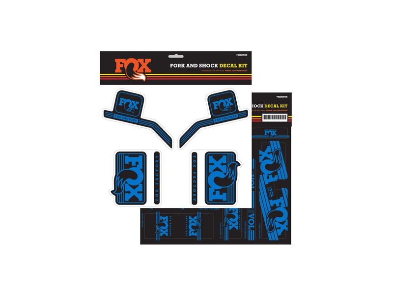 Fox Fork and Shock Decal Kit: AM Heritage Blue 2016 click to zoom image