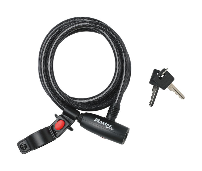 Masterlock Cable Key Lock 10mm x 1.8m [8232] Black click to zoom image