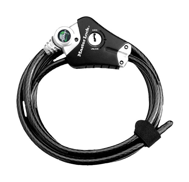 Masterlock Python Adjustable Locking Cable 1800 x 10mm [8428] Grey click to zoom image