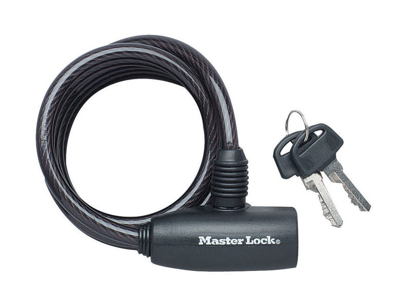 Masterlock Cable Key Lock 8mm x 1.8m [8126] Black click to zoom image