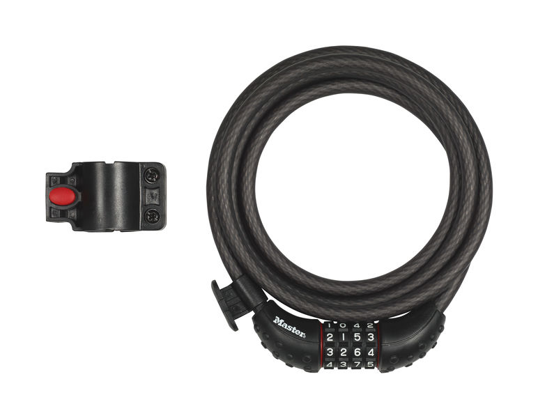 Masterlock Cable Combination Lock 10mm x 1.8m [8120] Black click to zoom image