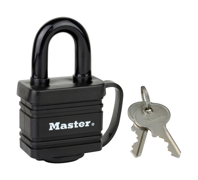 Masterlock Laminated Padlock 30mm [7804] Black click to zoom image