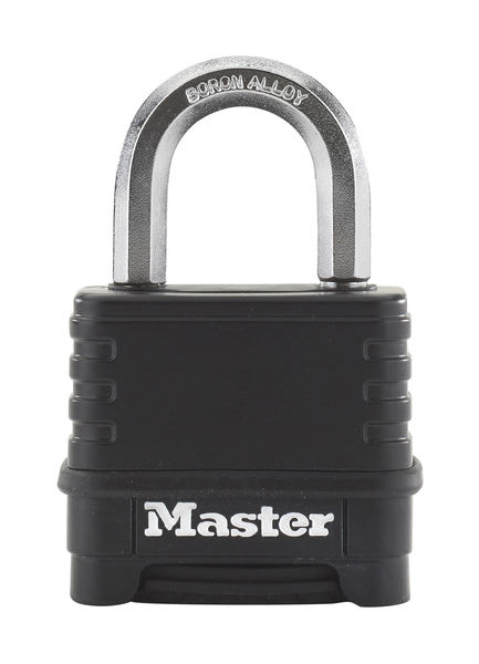 Masterlock Excell Laminated Padlock 57mm [M178] Black click to zoom image