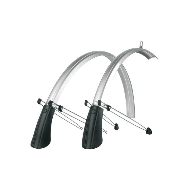 SKS Commuter Mudguard Set With Spoiler Silver 28" click to zoom image