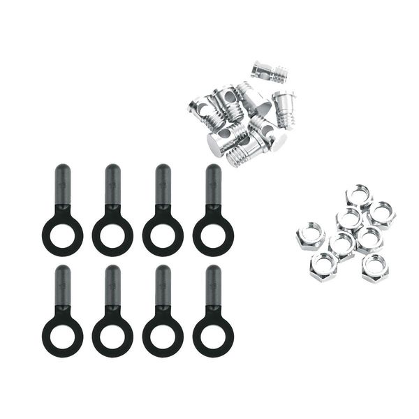 SKS 8x Bolts,nuts and Endcaps For Chromoplastics/Longboard click to zoom image