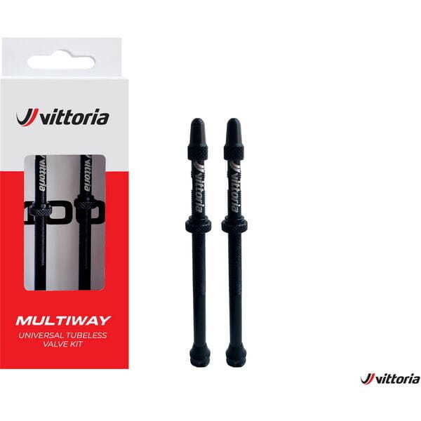Vittoria Multiway tubeless valve alloy black 80mm (2 pcs) click to zoom image