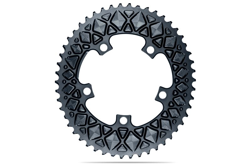 AbsoluteBLACK OVAL 110BCD 5 holes 2X chainring (Not for Sram with hidden bolt) BLACK 34T click to zoom image