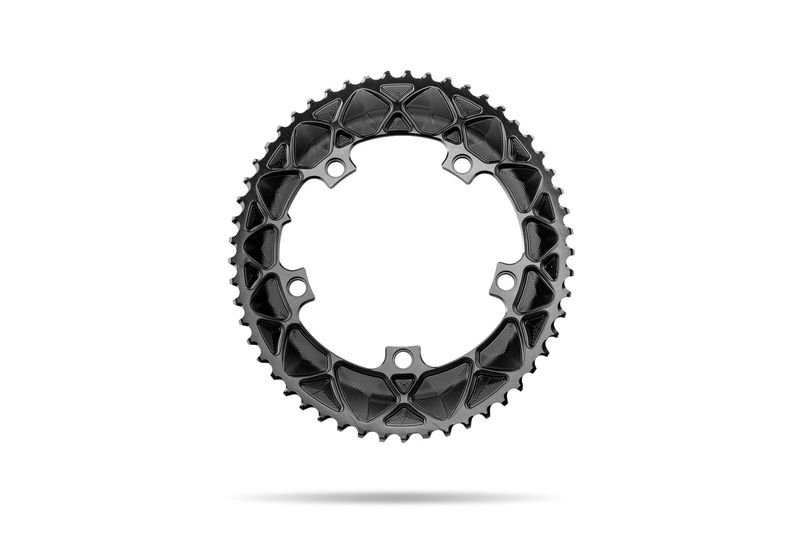 AbsoluteBLACK OVAL 130BCD 5 holes 2X chainring BLACK 53T click to zoom image