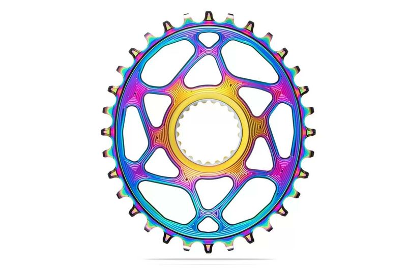 AbsoluteBLACK OVAL XTR M9100 Direct Mount chainring RAINBOW 28T click to zoom image